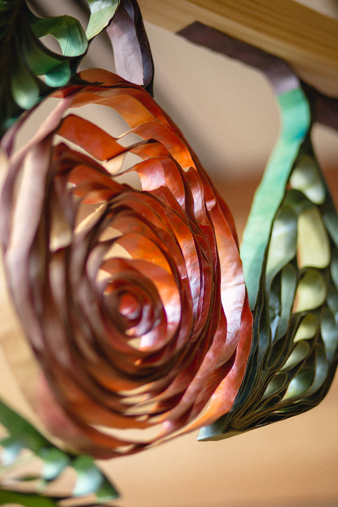 Sculptural quilling installation by DUOFAB