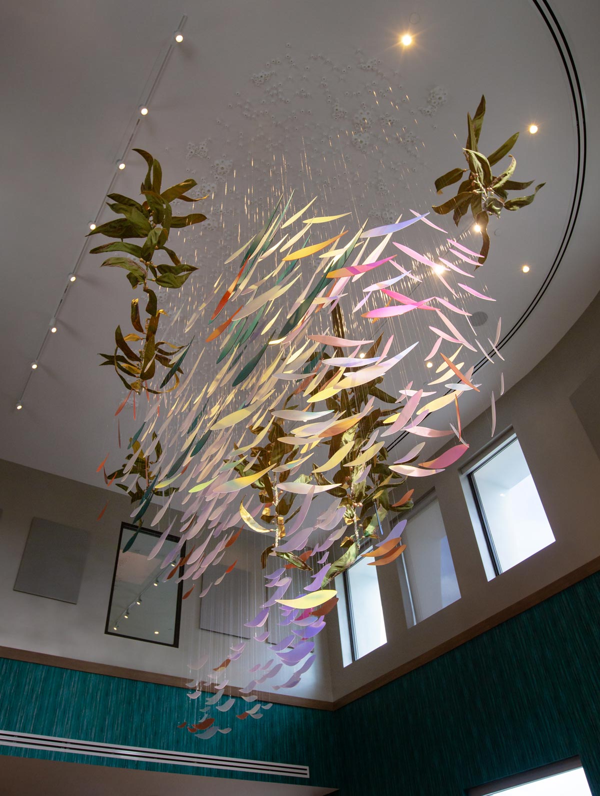 Hanging fish art installation by DUOFAB